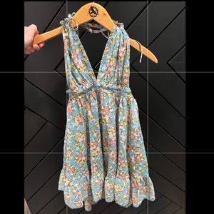 Floral low cut dress